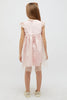 One Friday Kids Girl Peach Sequins Back Zip Knee Length Dress