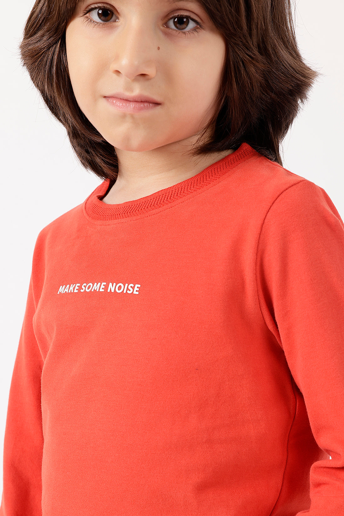 One Friday Boys Orange Solid T-Shirt