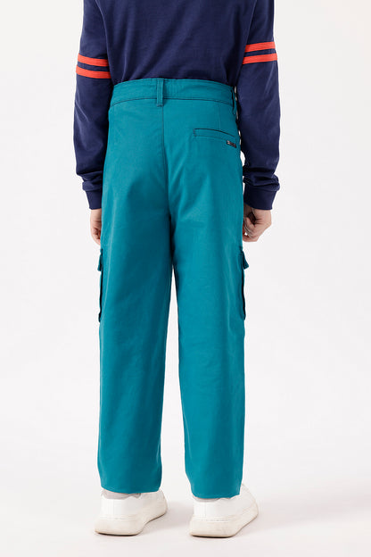 Boys Teal Trouser –  Spandex Woven