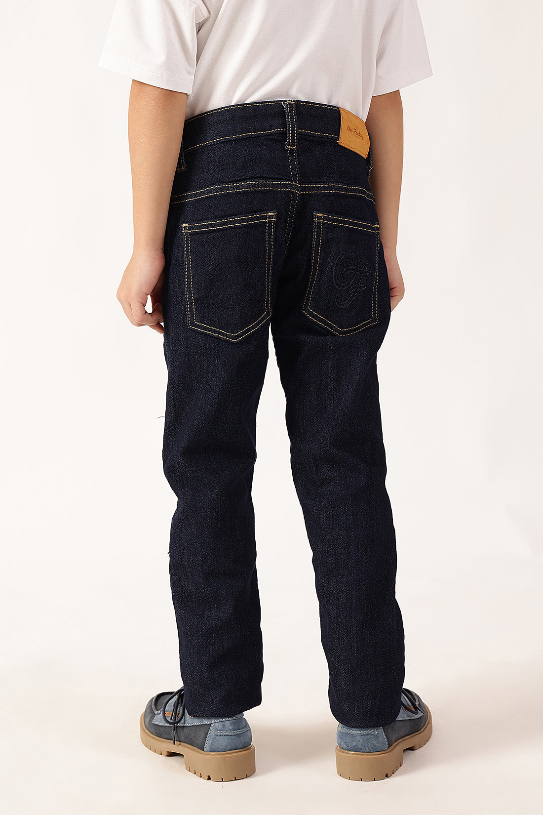 One Friday Blue Jeans for Boys – Comfortable Cotton Blend Denim, Everyday Wear