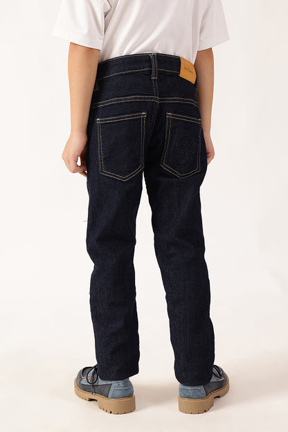 Boys Blue Cotton Jeans