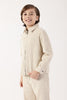 One Friday Boys Beige Cotton Knit Overshirt