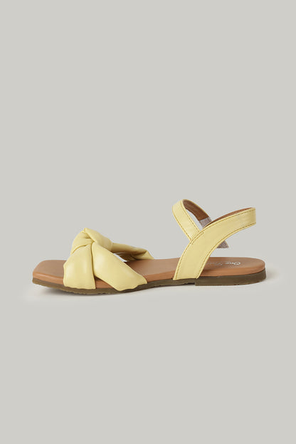 One Friday Girls Yellow Solid Sandal