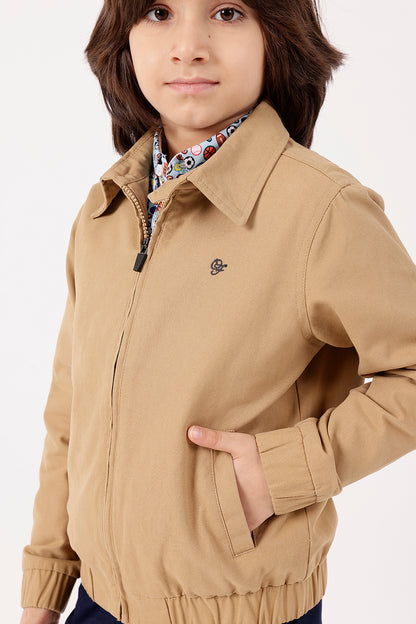 Boys Beige Jacket One Friday