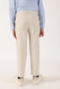 Boys Beige Solid Stretch Woven Trousers