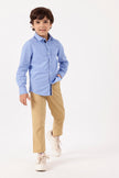 One Friday Boys Blue Striped Woven Shirt