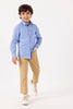 One Friday Boys Blue Striped Woven Shirt