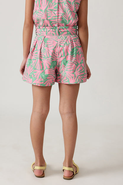 Girls Multicolor Regular Fit Printed Shorts