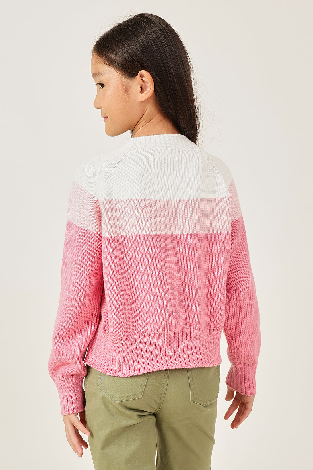 Girls Pink Knit Sweater – Cozy Winter Essential