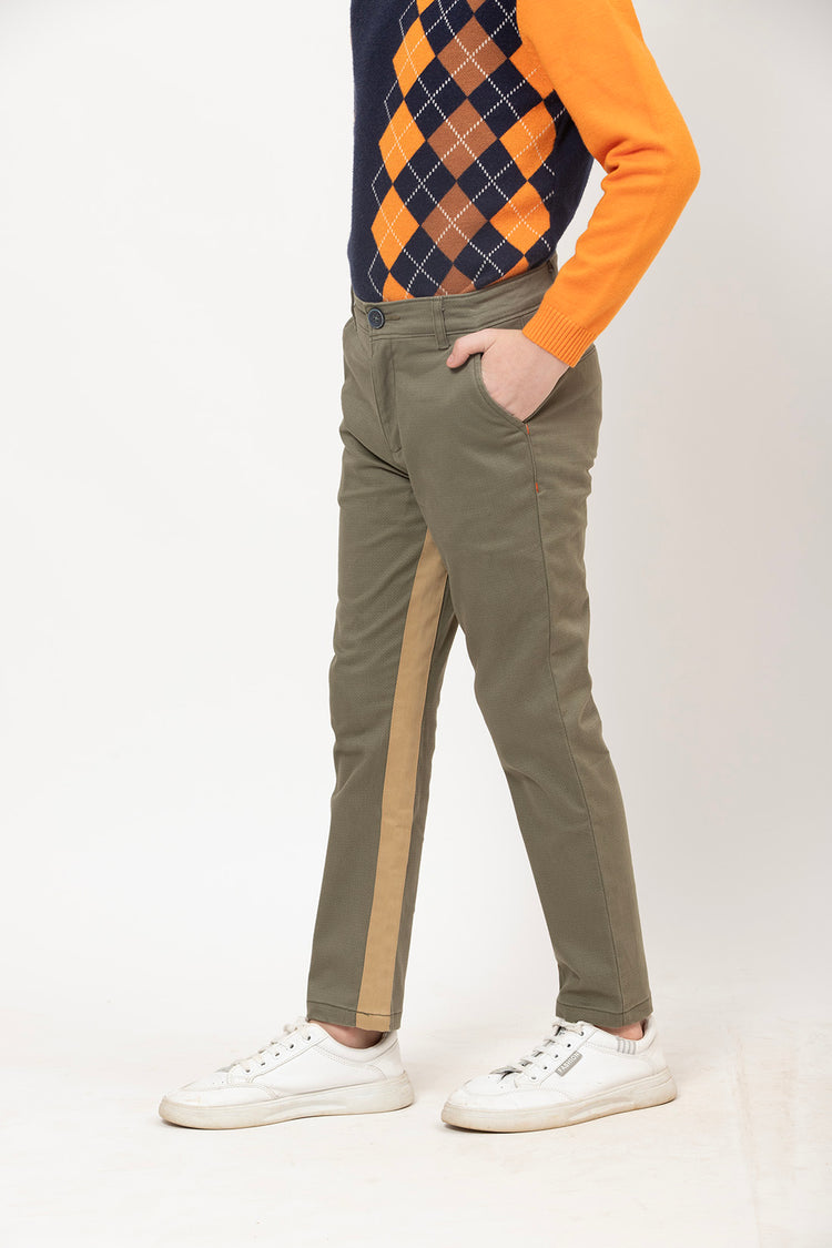 OneFriday Varsity Chic Green Adventure Trousers for Boys
