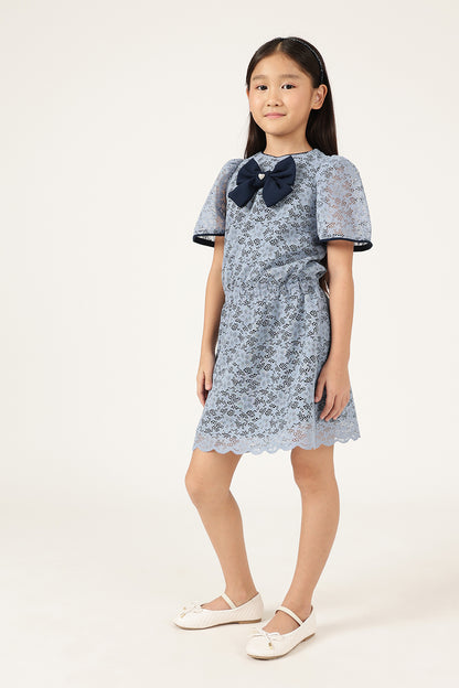 Girls Blue Woven Dress