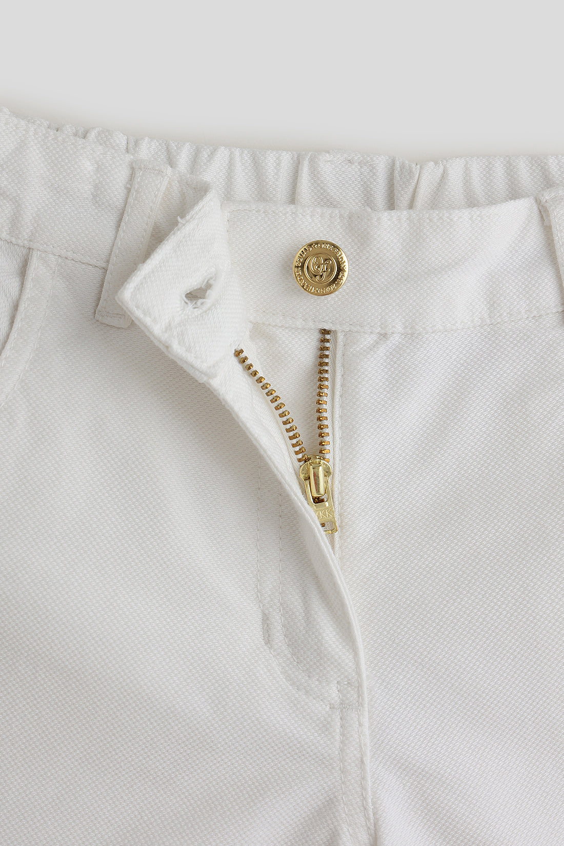 One Friday Girls Off White Solid Short