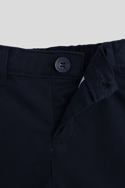 One Friday Baby Boys Navy Blue Solid Short