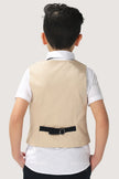 One Friday Kids Boys Navy Blue Stretchable Cotton Waistcoat With Front Pockets