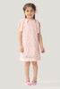 One Friday Kids Girls Peach Chemical Lace Sleeveless Dress