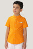 One Friday Kids Boys Orange Cotton Mandarin Collar Shirt - One Friday World