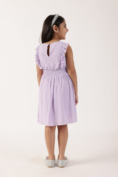 Girls Lilac Sequin Dress