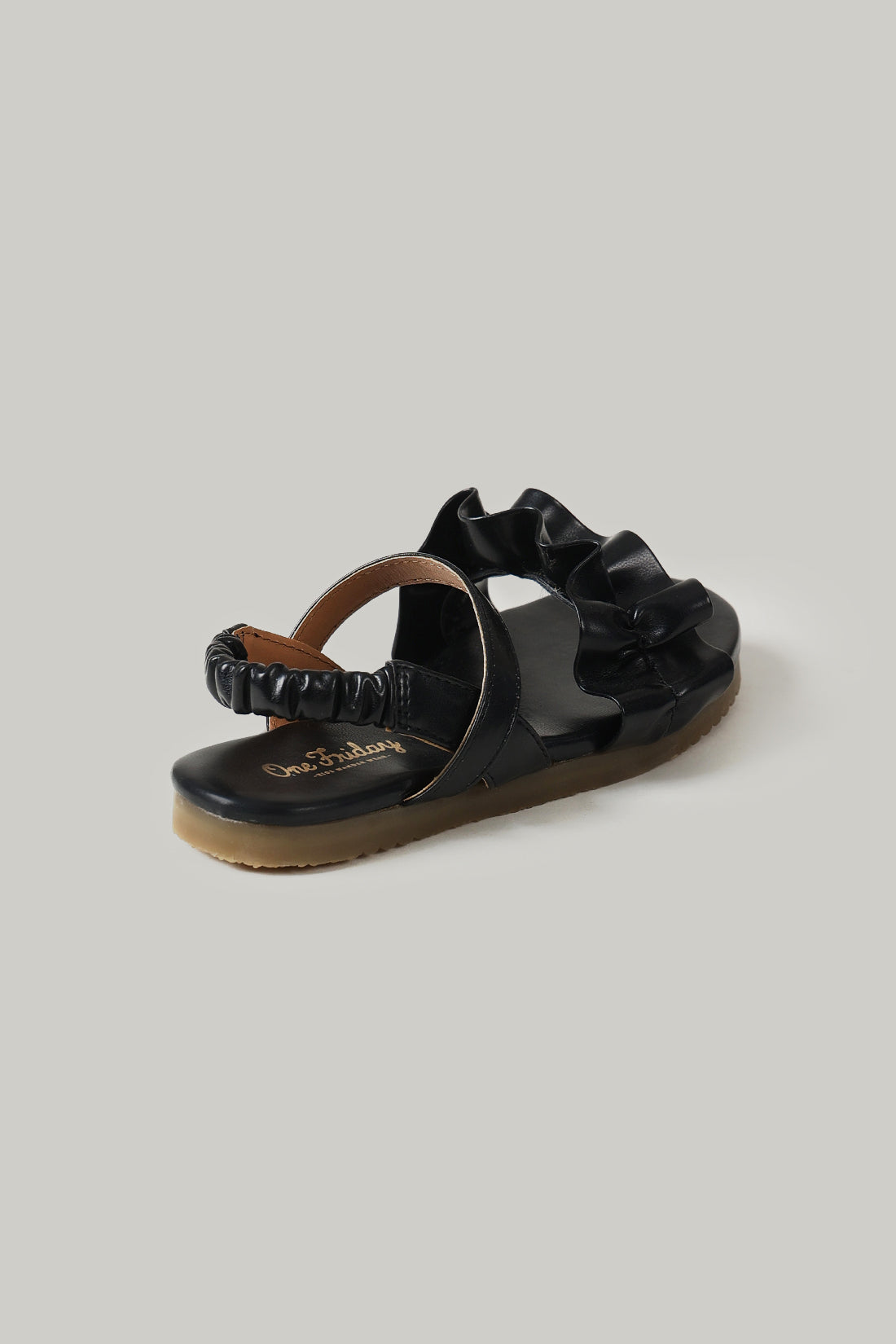 Girls' Black Midnight Ruffle Sandals Online By One Friday