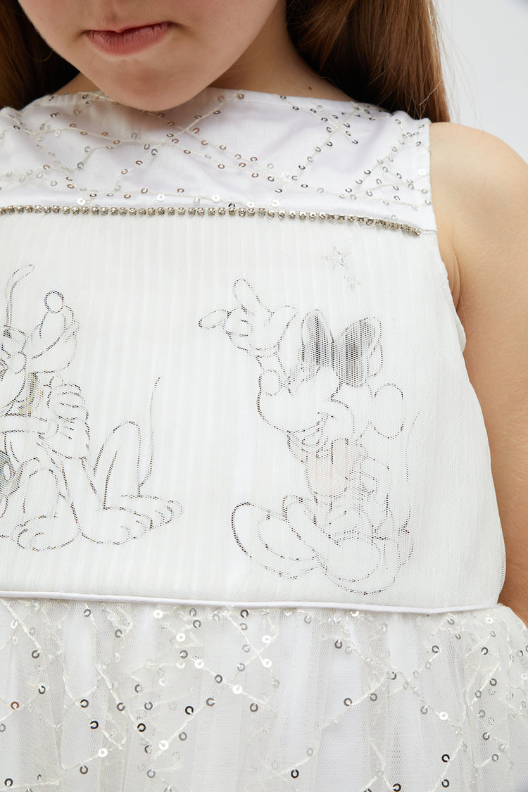 Off White Mickey Print Dress
