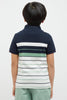 One Friday Navy Blue Stripes T-shirt