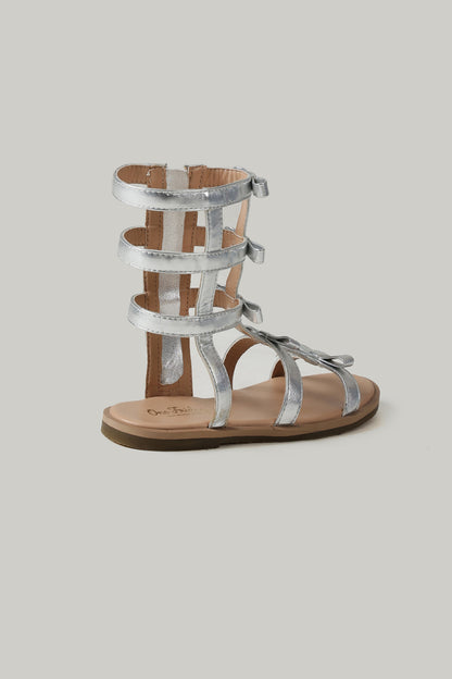 Girls Silver Solid Sandal