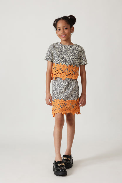 Girls Multicolor Regular Fit Printed Skirts By One Friday