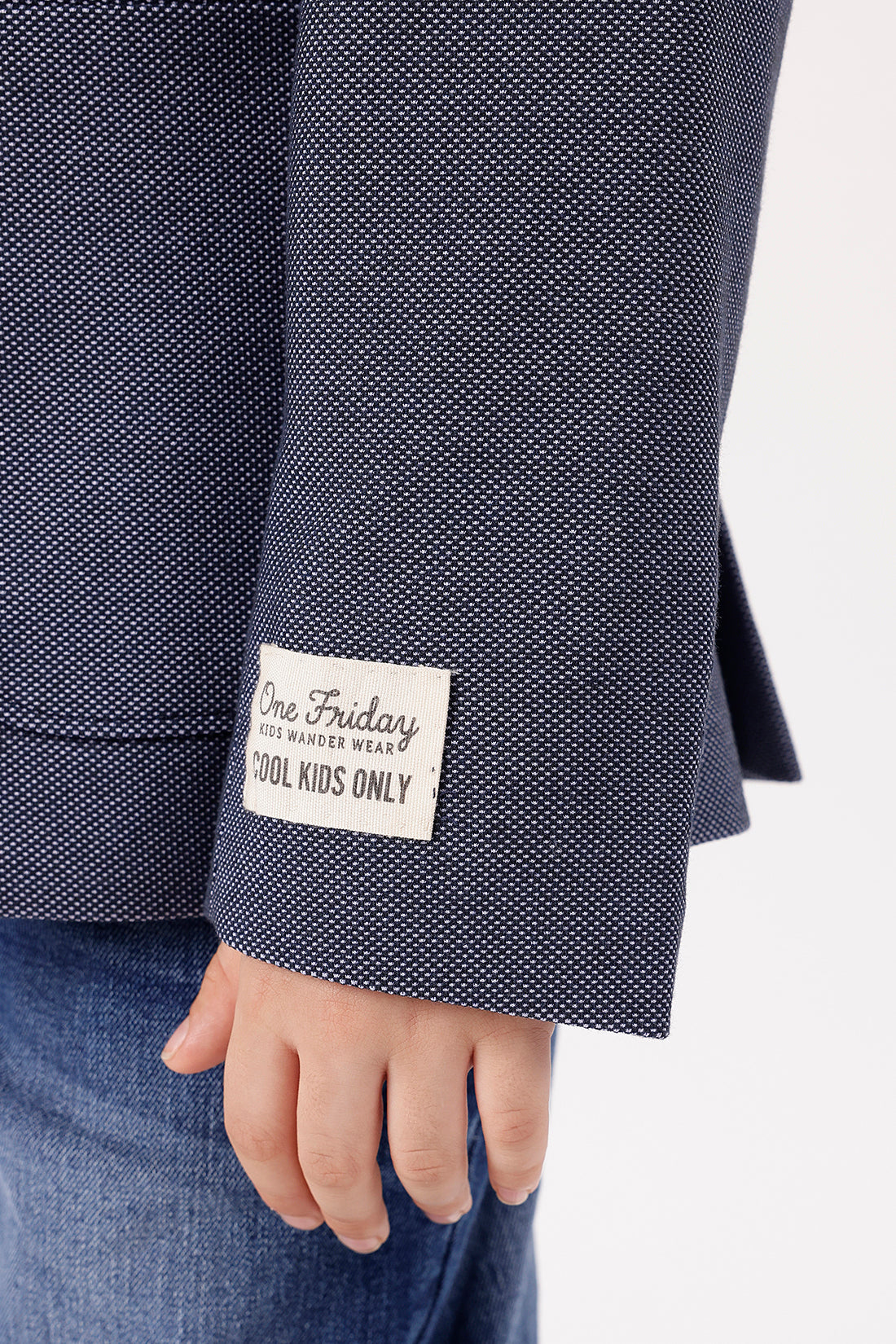 Boys’ Blue Formal Blazer with Chest Pocket Square