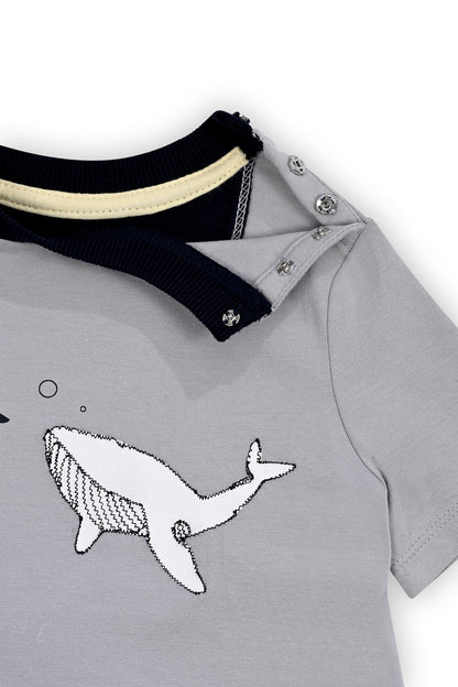One Friday Grey Shark Fish T-shirt