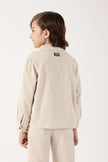 One Friday Boys Beige Cotton Knit Overshirt