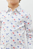 One Friday Mickey Mouse Print White Shirt