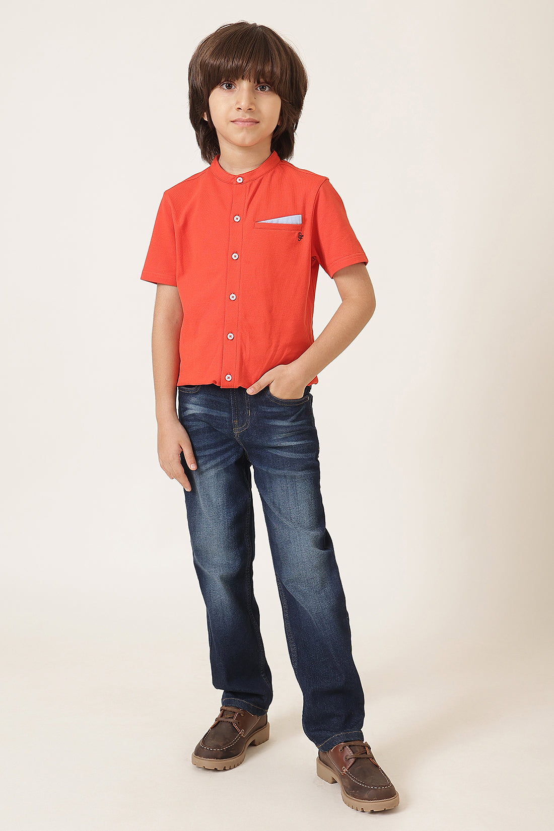 Boys Blue Denim Cotton Regular Fit Jeans