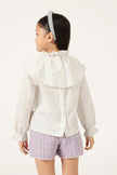 One Friday Girls' White Ruffled Top