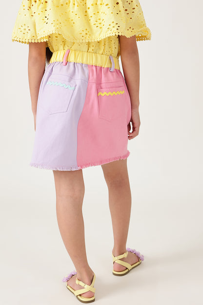 One Friday Girls Multi Solid Skirt