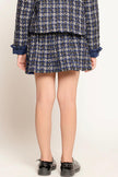 One Friday Petite Houndstooth Navy Skirt
