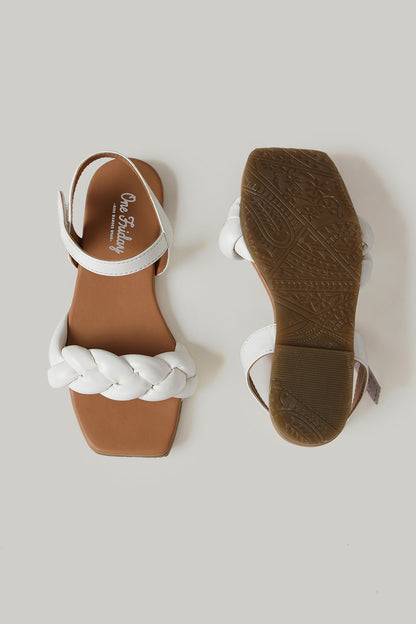 Buy White Braided Sandals | Girls' Sandals Online | One Friday