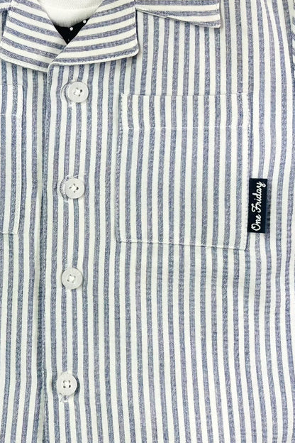 Baby Boys Blue Striped Casual Clothing Set