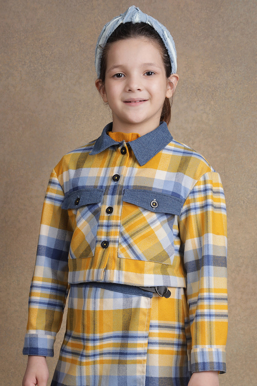 One Friday Kids Girls Multi Checks Jacket – One Friday World