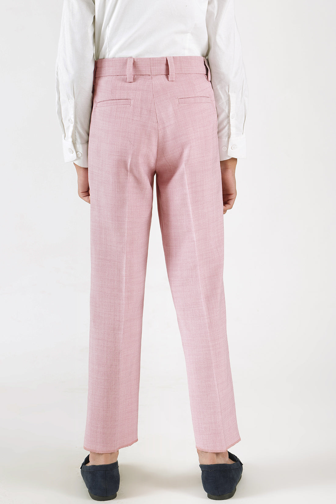 Boys Pink Regular Fit Blazer & Pants Two-Piece Suit Set by One Friday