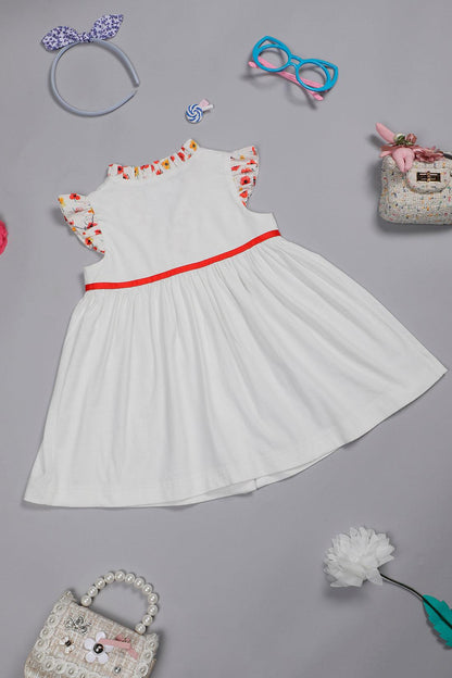 One Friday Baby Girls Cotton Floral Laced Dress With Bloomer - One Friday World