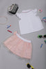 One Friday Baby Girls White Top and Pink Sequined Skirt Set - One Friday World