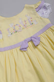One Friday Baby Girls Yellow Printed 100% Cotton Dress - One Friday World