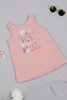 One Friday Baby Girls Pink Sleeveless Embroidered Dress - One Friday World