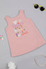 One Friday Baby Girls Pink Sleeveless Embroidered Dress