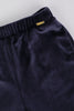 One Friday Kids Girls Navy Blue Solid Trouser