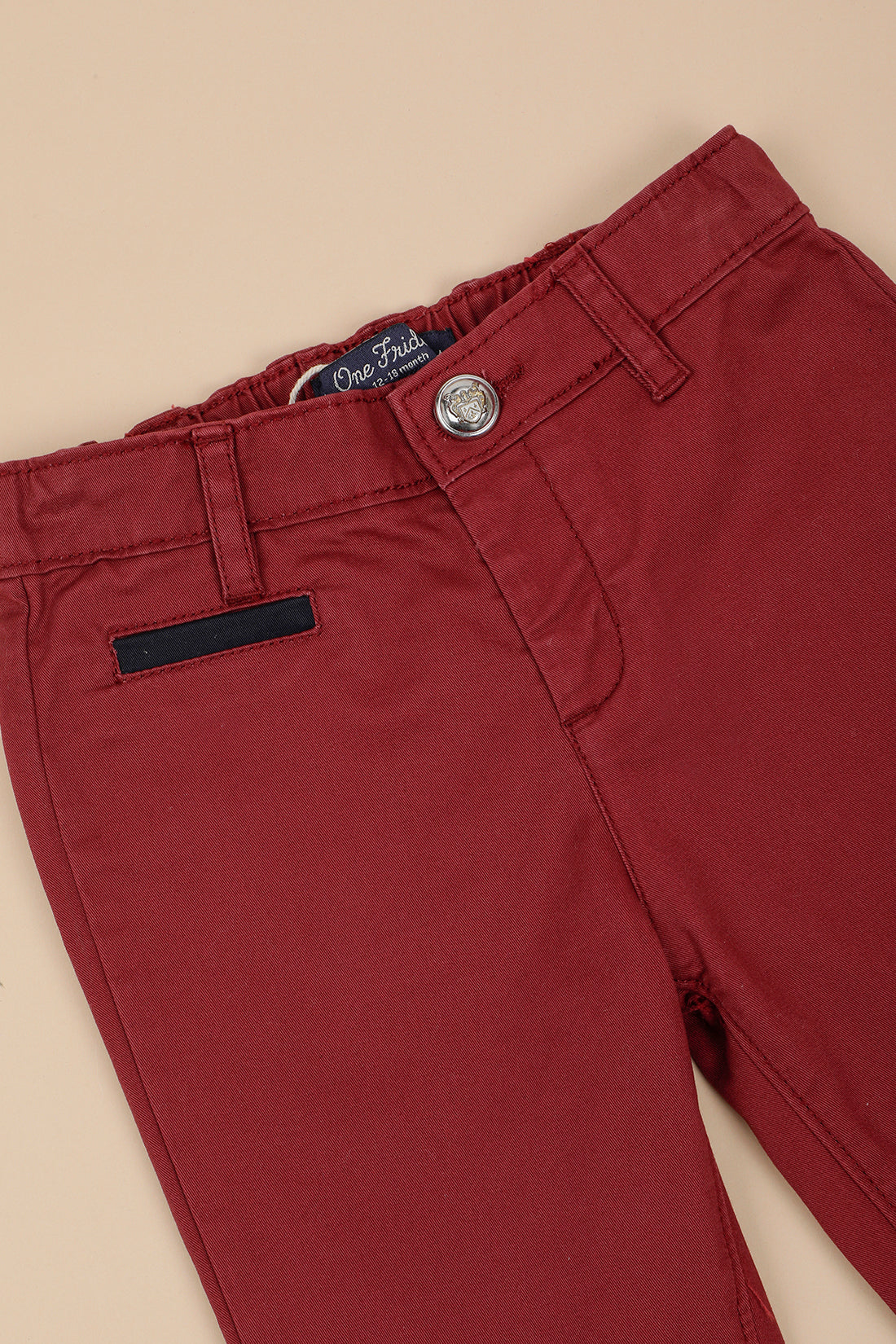 One Friday Baby Boys Wine Trouser