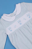 One Friday Infants Girls Blue Peter Pan Cotton Sleepsuit