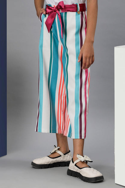 One Friday Kids Girls Multicolored Ankle Length Culotte - One Friday World