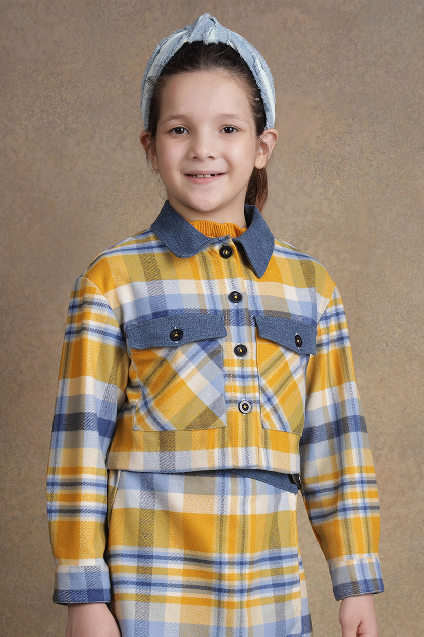 One Friday Kids Girls Multi Checks Jacket – One Friday World