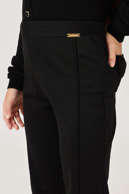 Girls Black Tencel Jegging