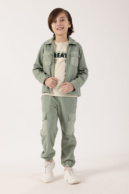 Boys Sage Green Joggers